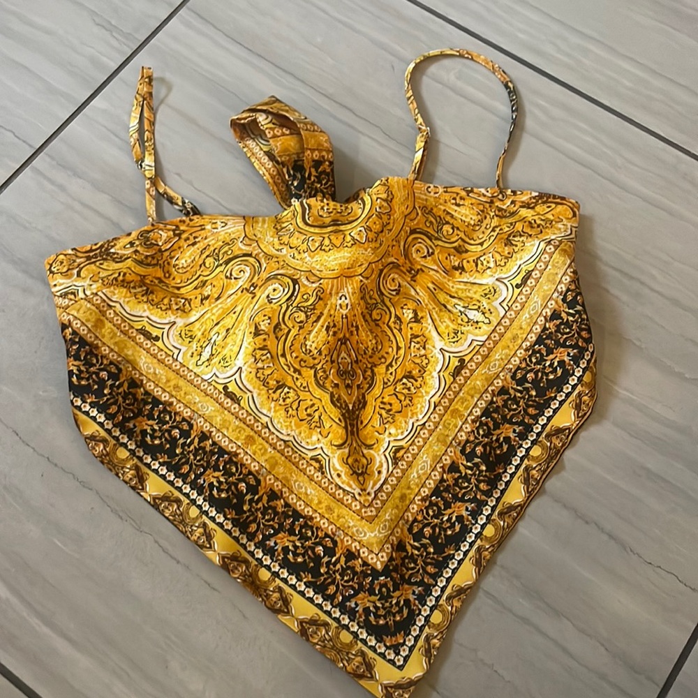 Women’s silk tie back shirt, from a boutique in Venice, CA